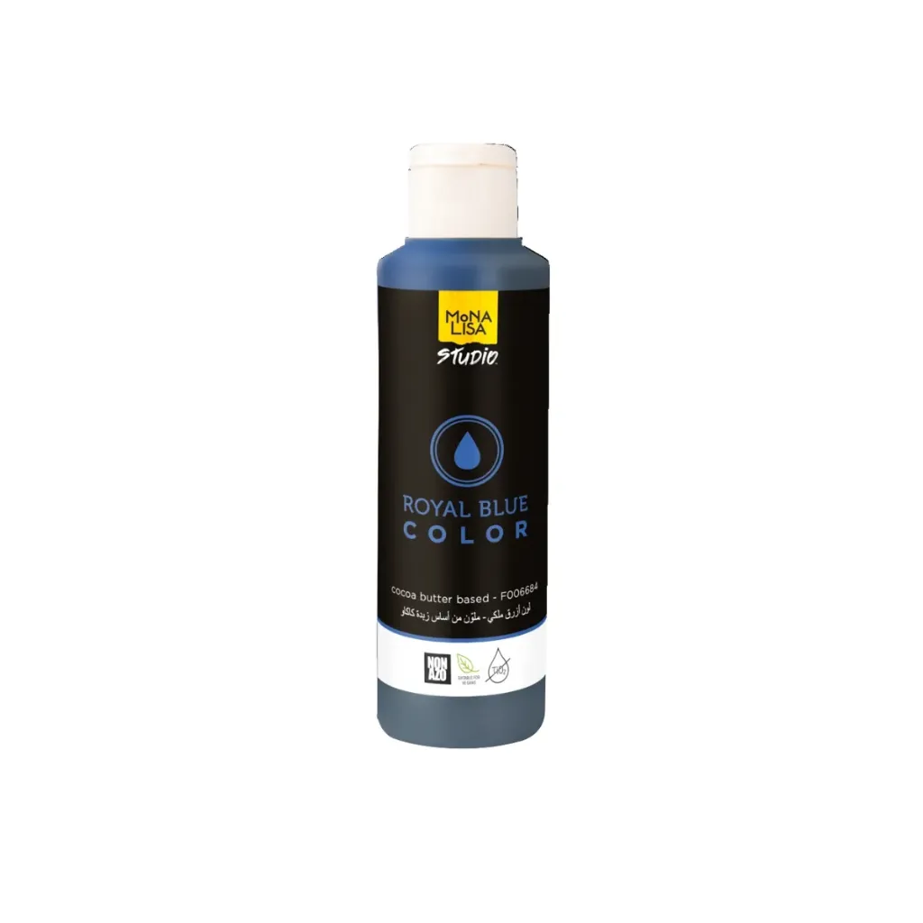 [F006684] Beurre de cacao Mona Lisa coloré, bleu royal, 245g