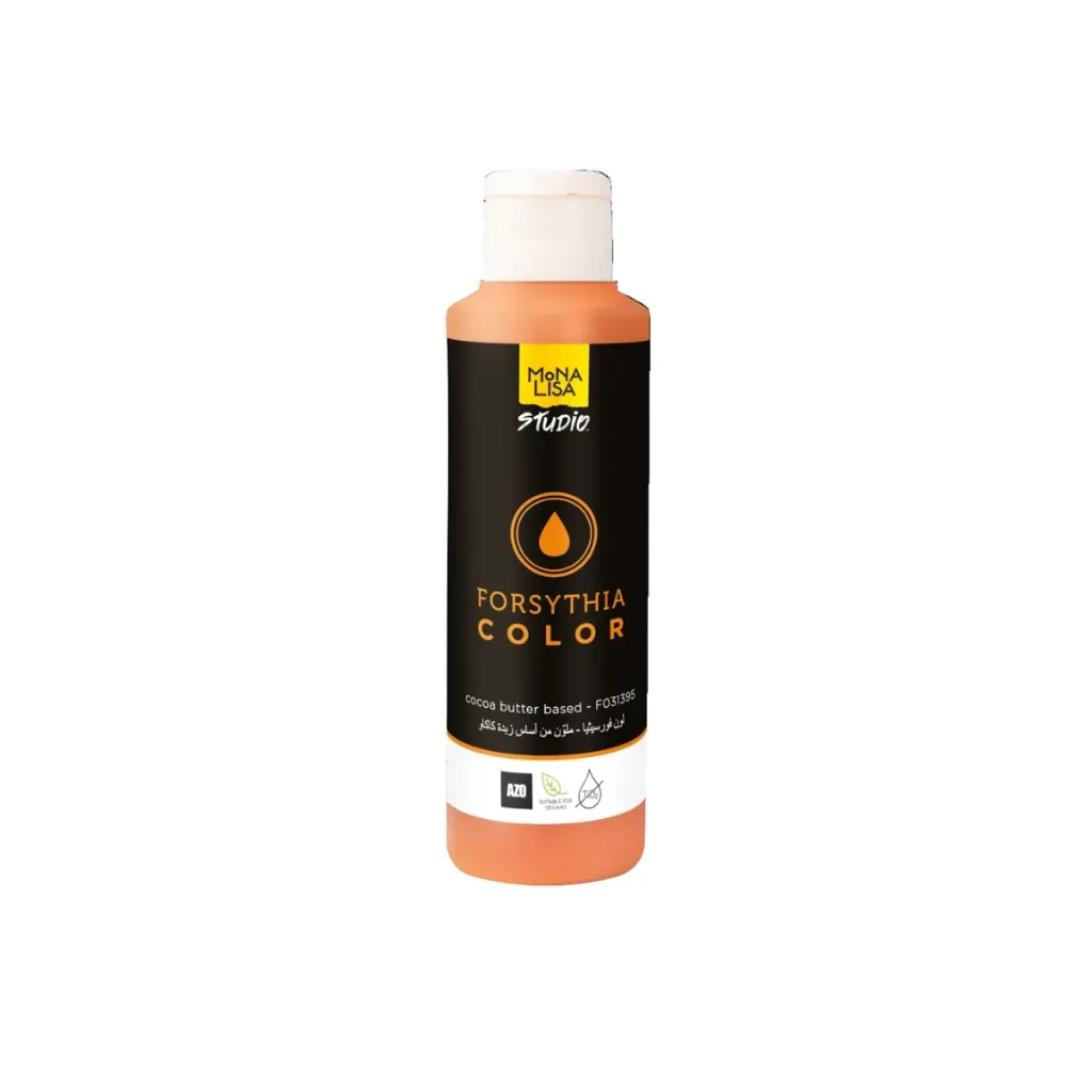[F031395] Beurre de cacao Mona Lisa coloré, forsythia (orange), 245g