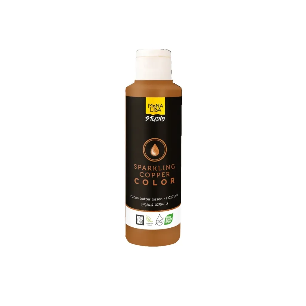 [F027548] Beurre de cacao Mona Lisa coloré, origine naturelle, cuivre brillant, 245g