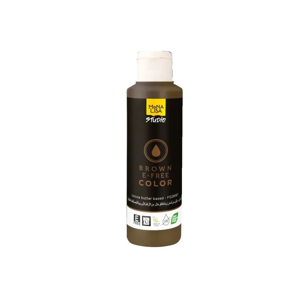 [F029187] Beurre de cacao Mona Lisa coloré, origine naturelle, E-FREE, brun, 245g